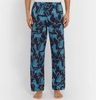 Desmond & Dempsey - Printed Cotton Pyjama Trousers - Blue