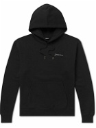 Jacquemus - Logo-Embroidered Organic Cotton-Jersey Hoodie - Black