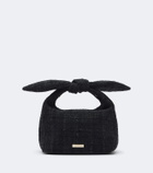 Aquazzura Bow Tie Mini tweed top-handle bag