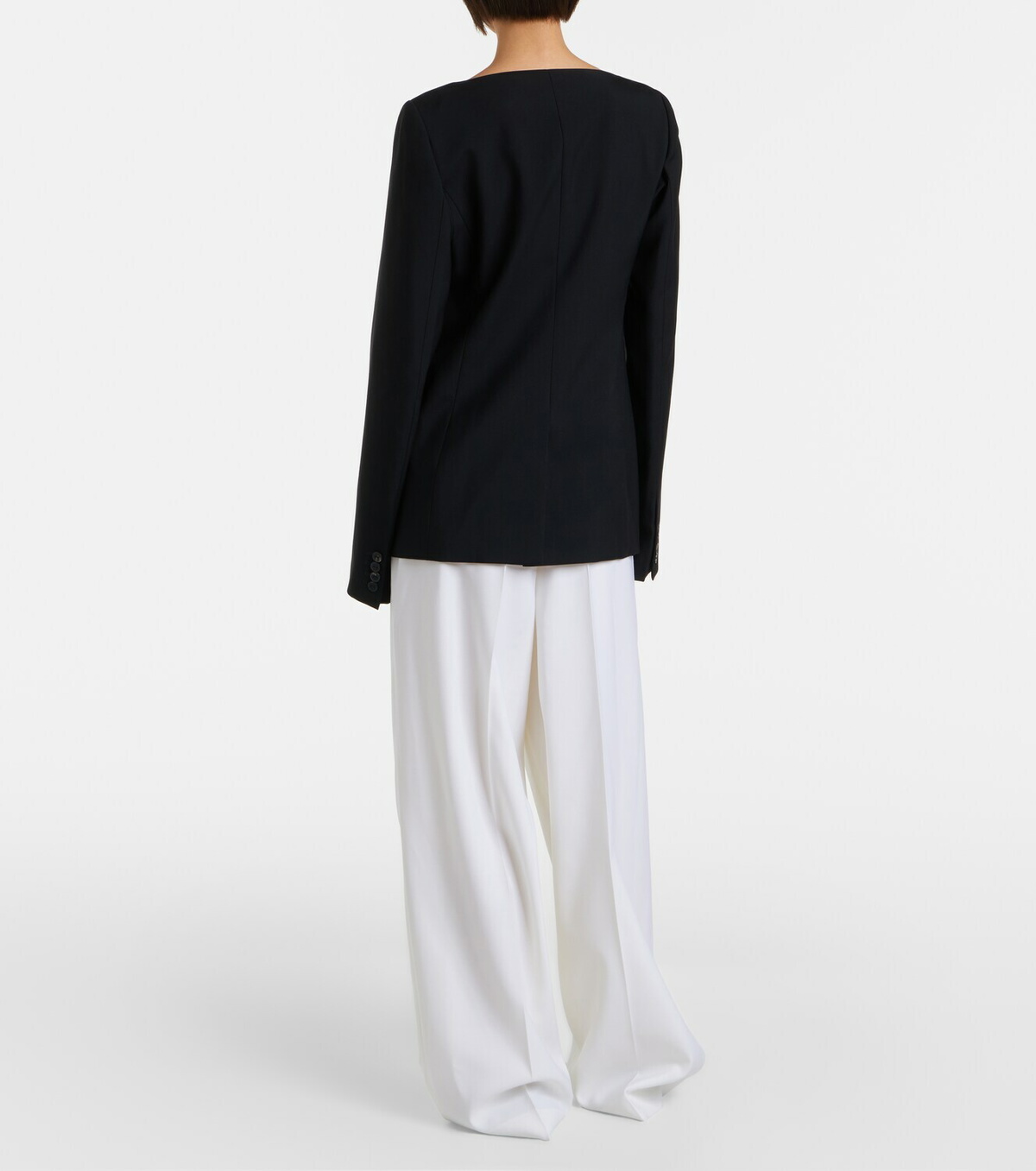 Calvin Klein Collection Alexandra pleated wool wide-leg pants