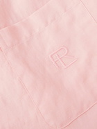 Ralph Lauren Purple label - Ryland Logo-Embroidered Silk and Linen-Blend Shirt - Pink