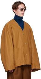 Hed Mayner Brown Cotton Jacket