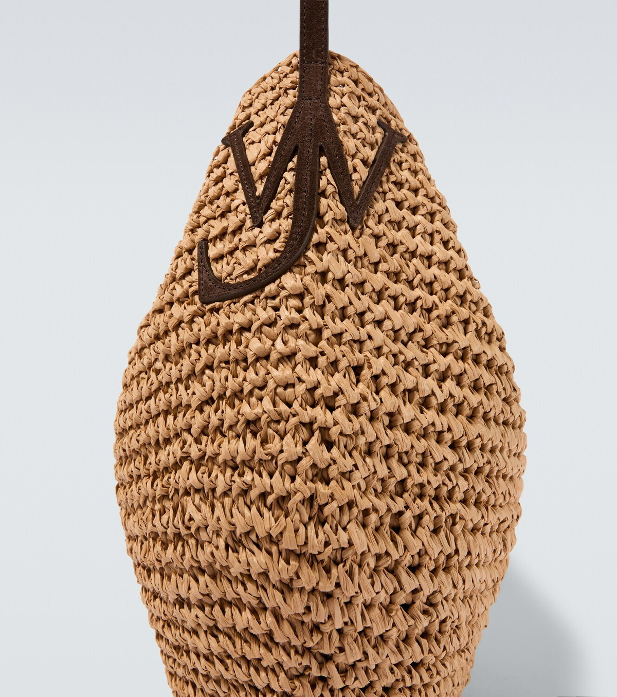 JW Anderson Bulb XL suede-trimmed raffia bucket bag