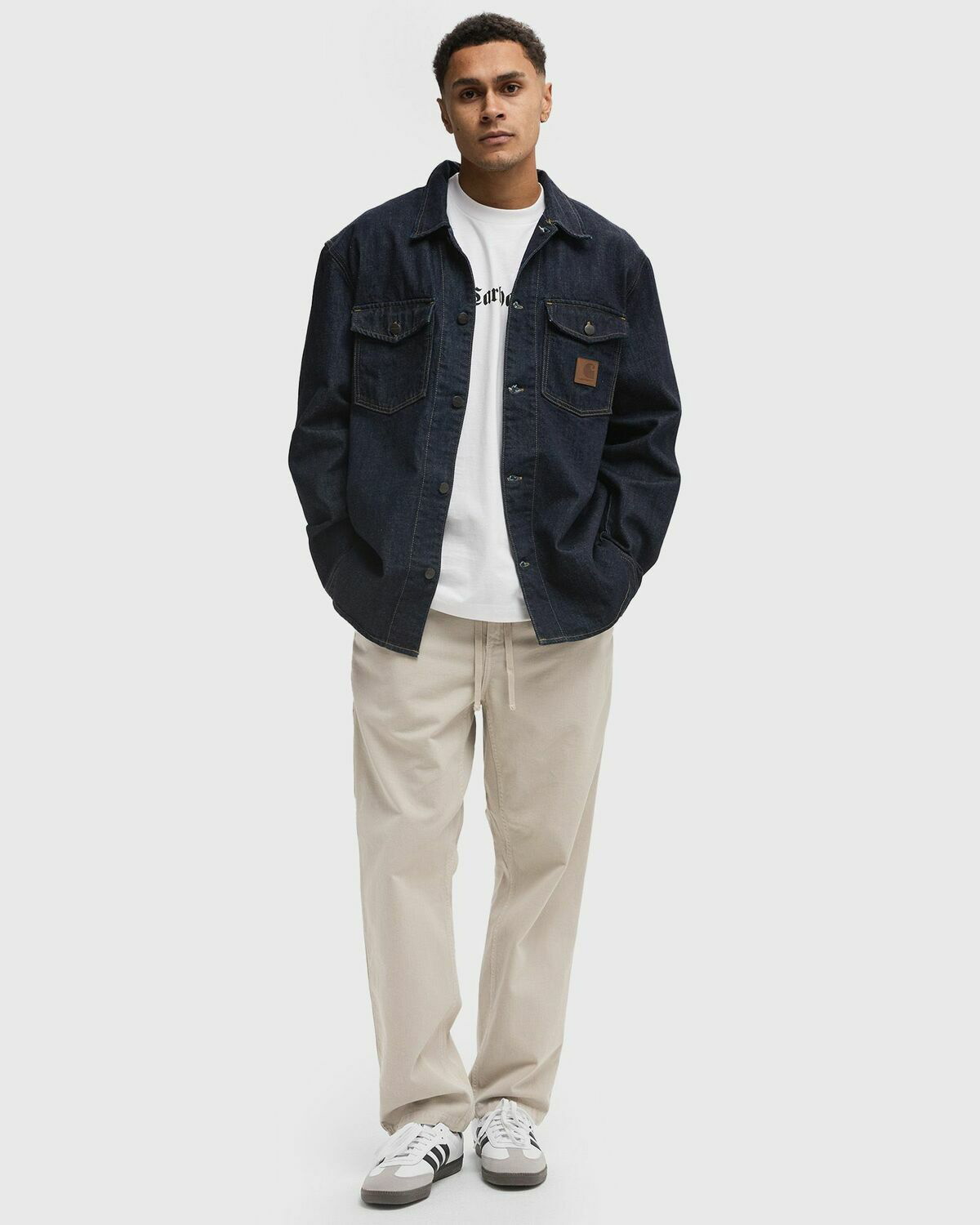 Carhartt WIP Lincoln Shirt Jacket Blue Mens Denim Jacket