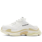 Balenciaga Men's Triple S Mule in White