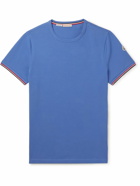 Moncler - Slim-Fit Logo-Appliquéd Stretch-Cotton Jersey T-Shirt - Blue