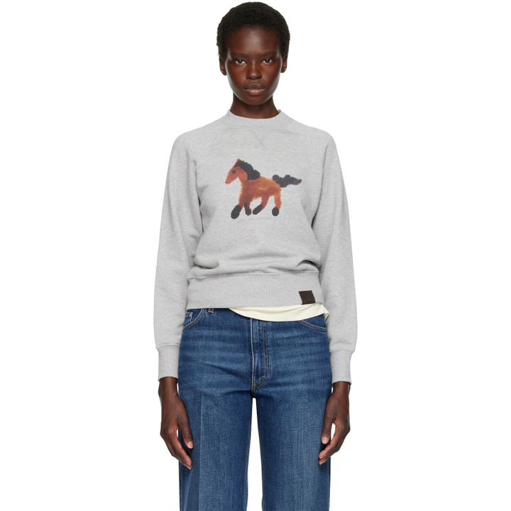 Photo: Stella McCartney Gray Watercolour Horse Sweatshirt