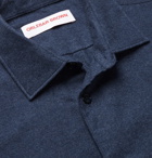 Orlebar Brown - Giles Mélange Cotton and Wool-Blend Shirt - Blue