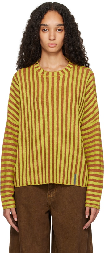 Photo: Eckhaus Latta Yellow Keyboard Sweater