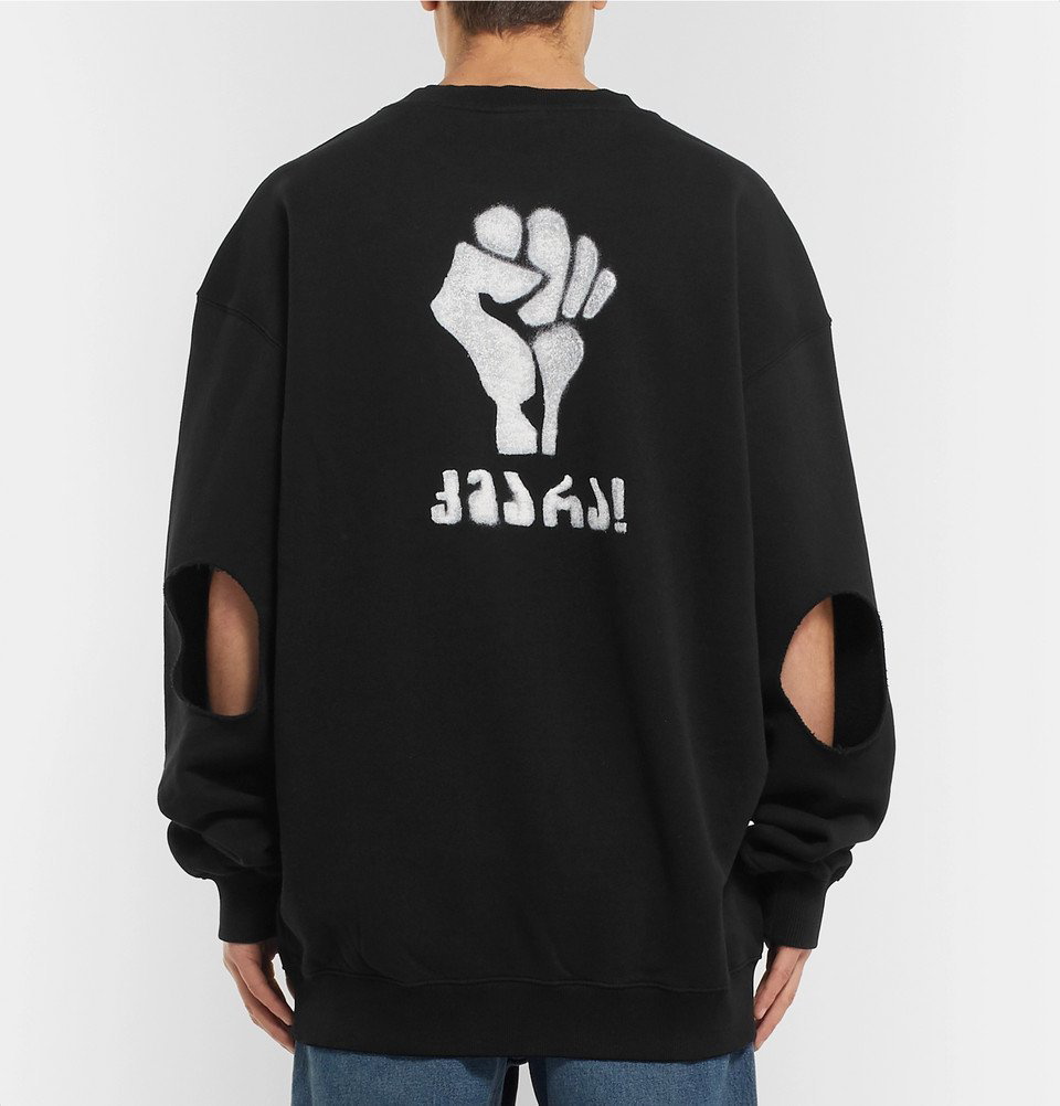 Vetements - Oversized Printed Fleece-Back Cotton-Jersey Sweatshirt