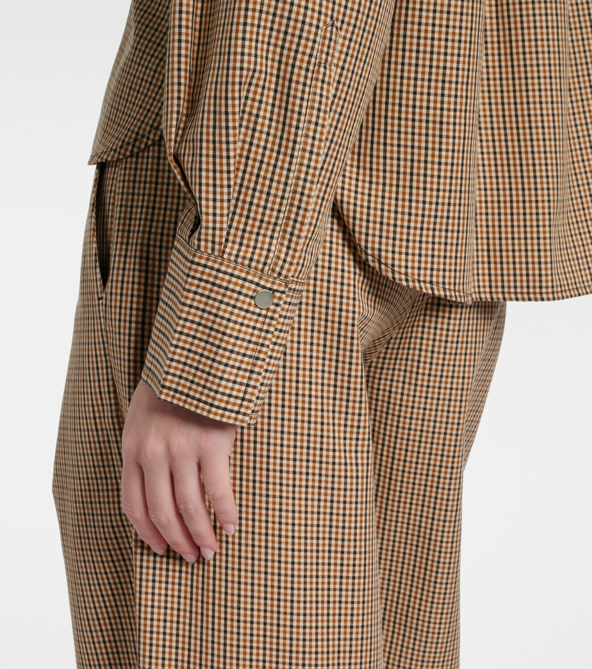 Vince Checked cotton-blend shirt