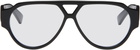 Bottega Veneta Black Soft Aviator Glasses