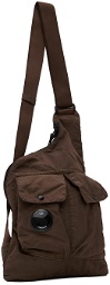 C.P. Company Brown Nylon B Single Strap Bag