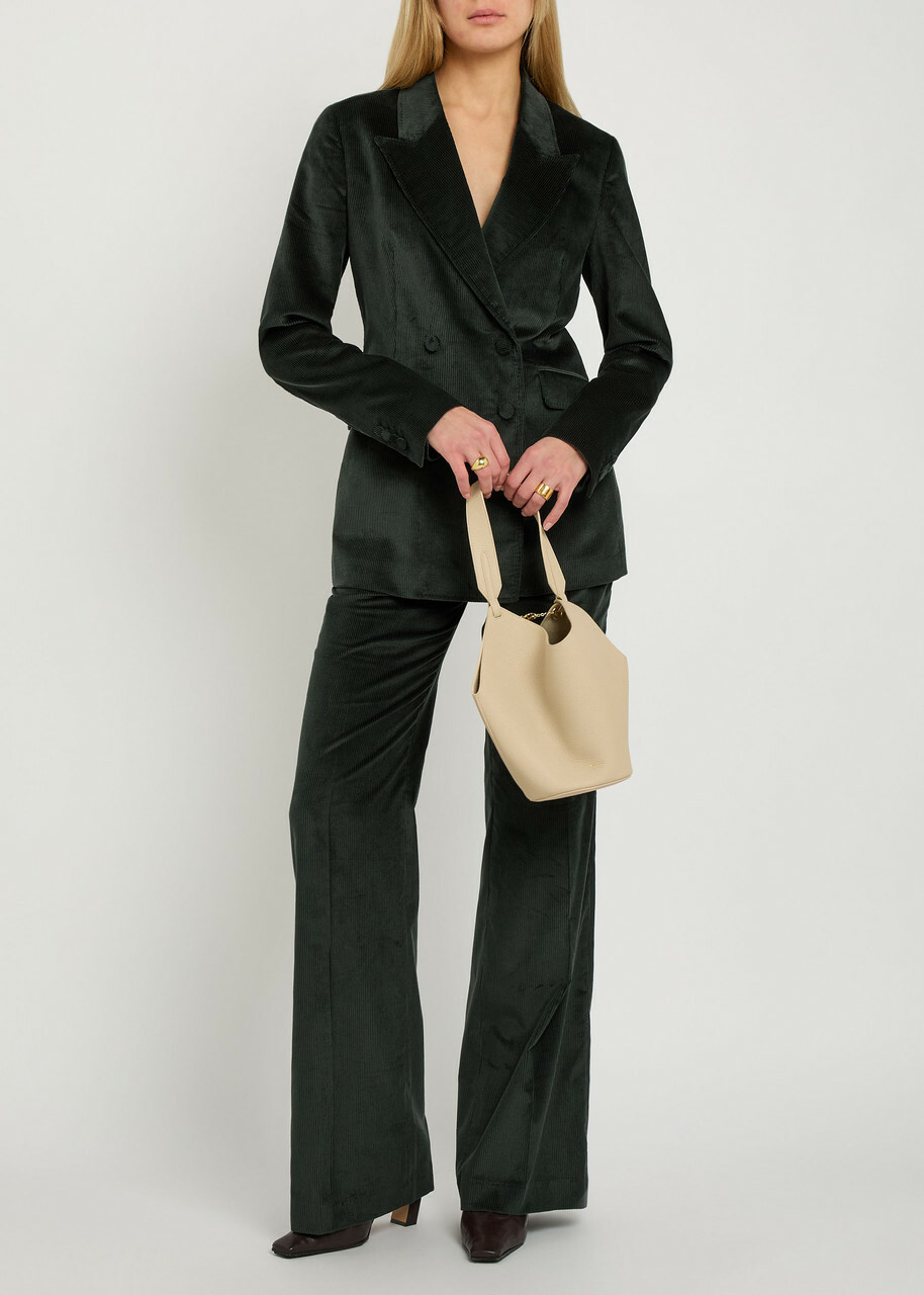 Gabriela Hearst Vesta Straight-leg Corduroy Trousers Green