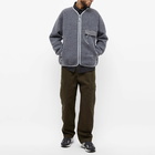 And Wander Men's Wool Fleece Cardigan in Grey