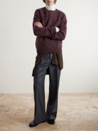 Sid Mashburn - Cable-Knit Wool Sweater - Burgundy