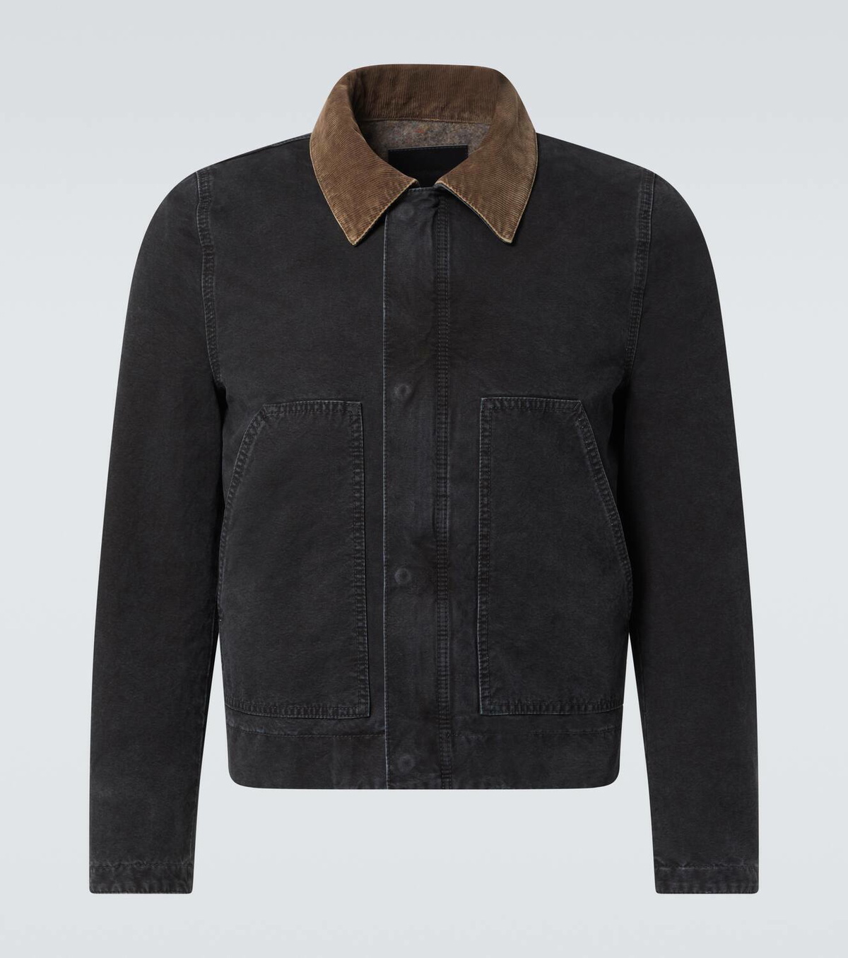 【関税込み】saint laurent Canvas jacket Saint Laurent Corduroy-trimmed cotton canvas jacket Saint