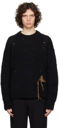 ROA Black Crewneck Sweater
