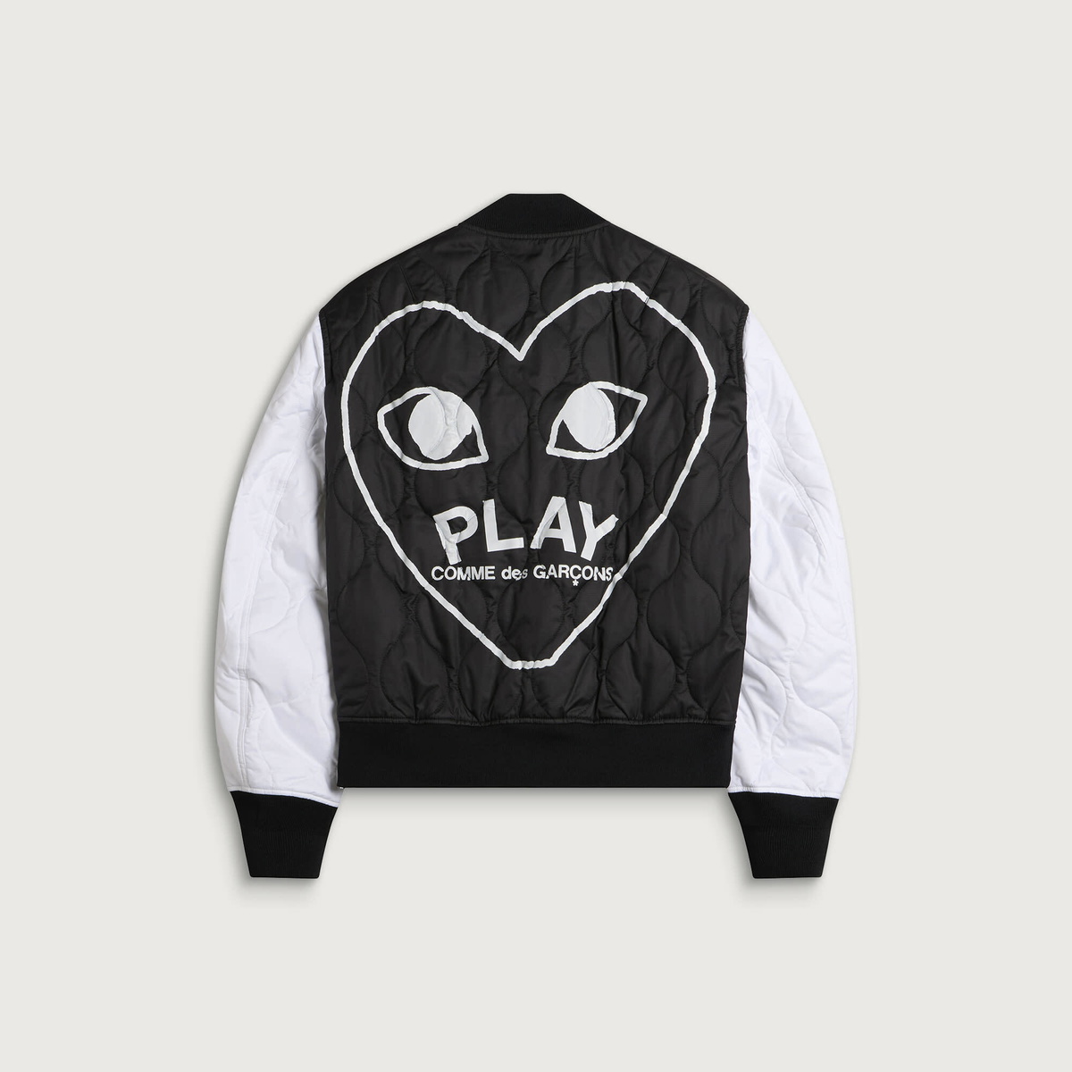 Comme des Garçons Play Black Heart Bomber Jacket in Black/White