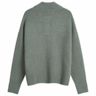 AMI Paris Men's Large A Heart Knitted Polo in Antique Clay