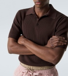 Dolce&Gabbana Ribbed-knit cotton polo sweater