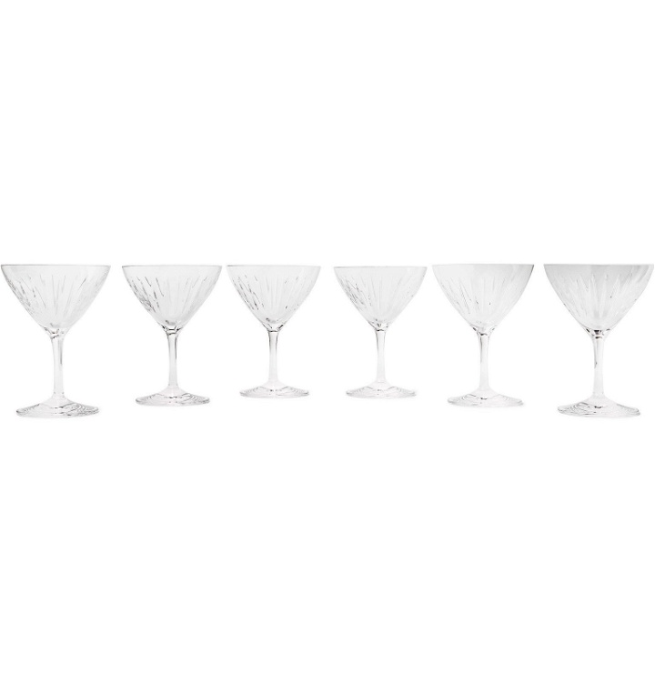 Photo: Soho Home - Roebling Set of Six Cut Crystal Coupes - Neutrals