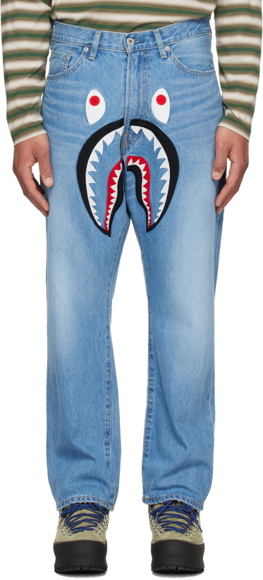 Photo: BAPE Blue Shark Loose Fit Jeans