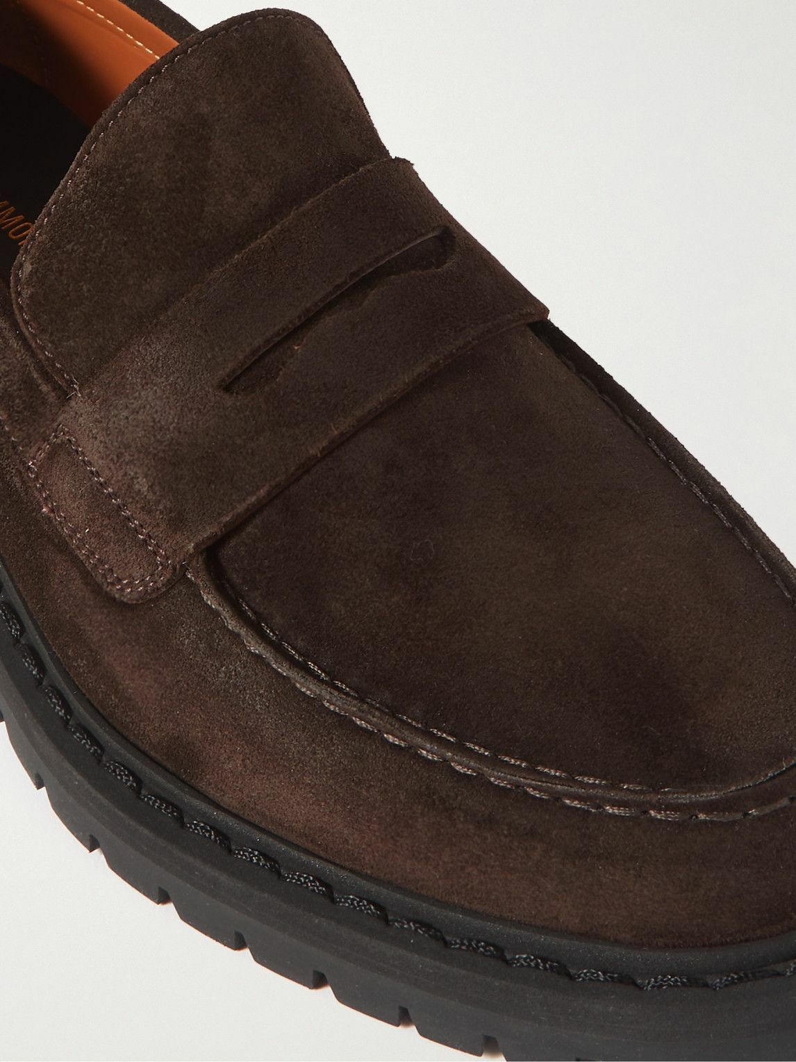 Common Projects - Suede Penny Loafers - Brown Common Projects display picture 3