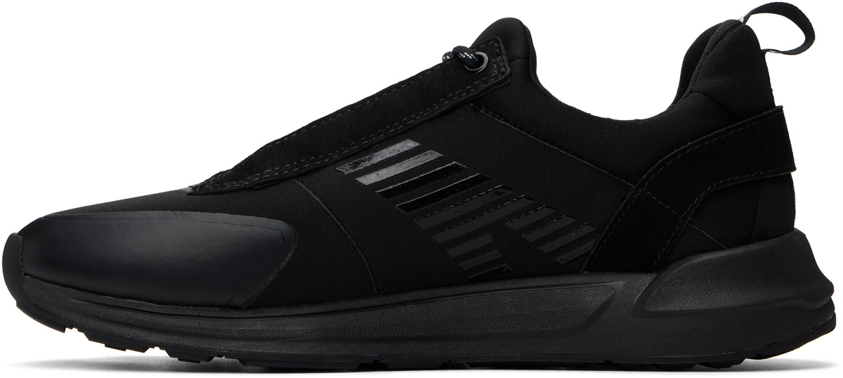 Hugo Black Printed-Logo Sneakers