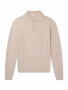 The Row - Almot Brushed-Cotton Polo Shirt - Neutrals