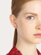 Ferragamo Womens Vara bow earrings in Gold