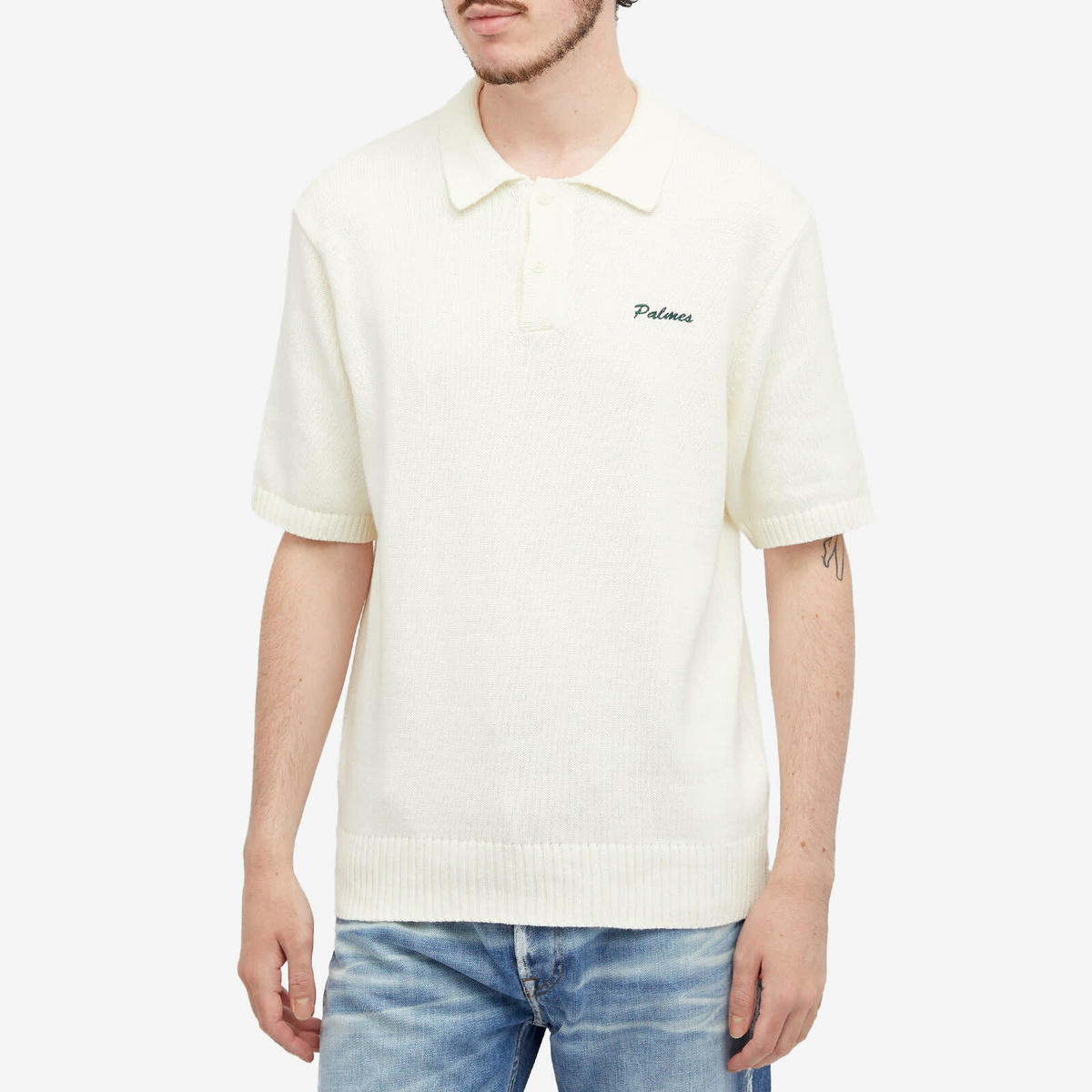 Palmes Men's Marco Knit Polo in Off-White
