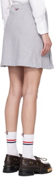 Thom Browne Gray Box Pleat Miniskirt