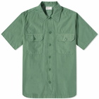 Universal Works Men's Short Sleeve Utility Shirt in Green