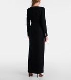 Alessandra Rich Wool-blend twill bouclé maxi skirt