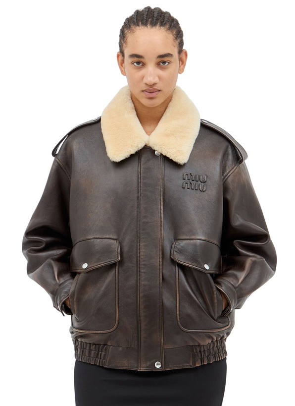 Photo: Miu Miu Padded Leather Jacket
