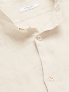 Boglioli - Grandad-Collar Linen Shirt - Neutrals