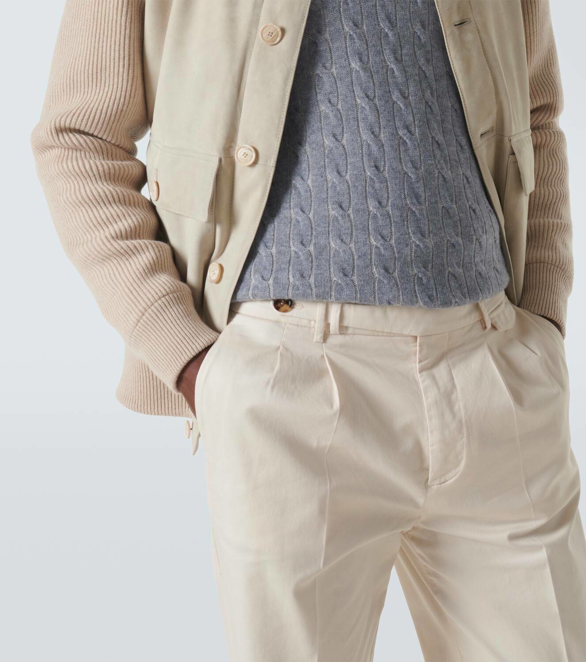 【関税＆送料込み】Brunello Cucinelli Cotton Trousers Brunello Cucinelli Soft cotton cargo pants - Men