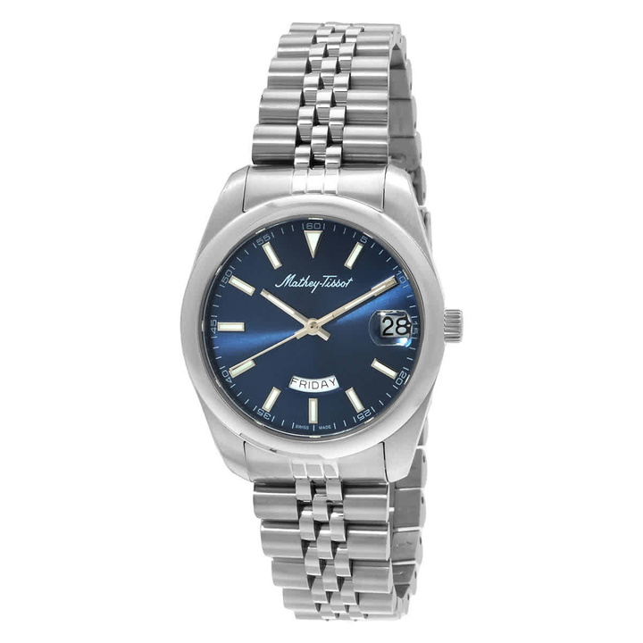 Photo: Mathey-Tissot Mathy Day-Date Quartz Blue Dial Ladies Watch D510ABU