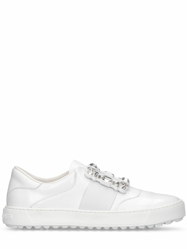 Photo: ROGER VIVIER - 10mm Very Vivier Strass Leather Sneakers