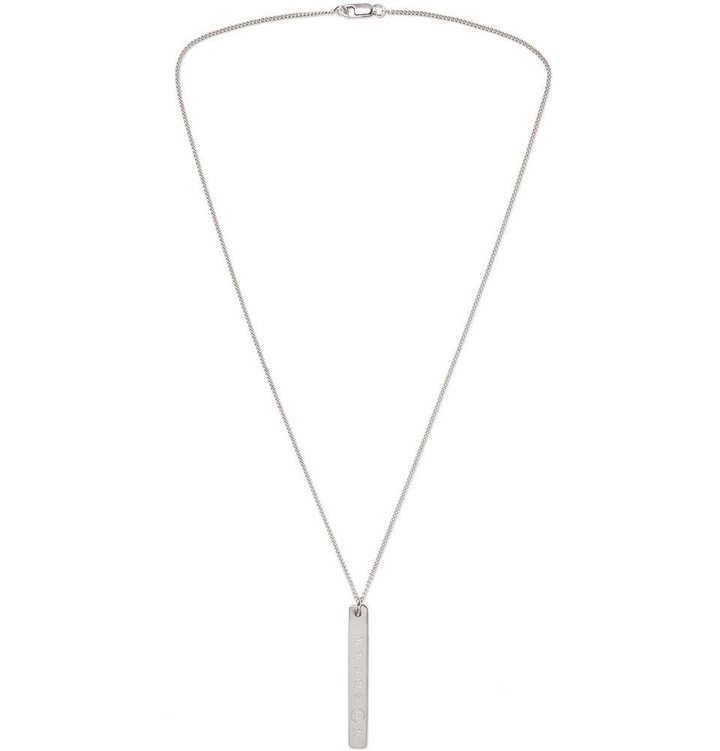 Photo: Maison Margiela - Logo-Engraved Silver Necklace - Silver