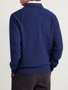 Lardini - Ribbed Cotton Polo Shirt - Blue