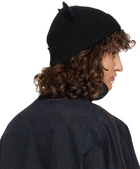 Marni Black Wool & Mohair Ears Beanie