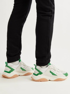 AMIRI - Bone Runner Leather and Suede-Trimmed Mesh Sneakers - Green - 41