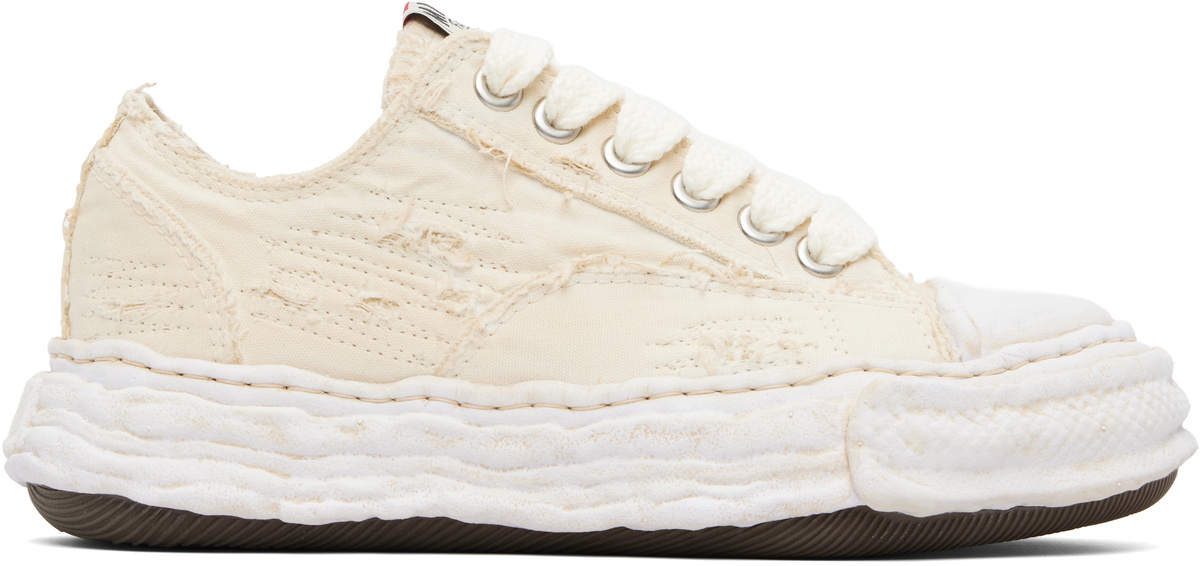 Maison MIHARA YASUHIRO Off-White 'Peterson23' OG Sole Ripped Overdye Canvas Sneakers
