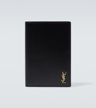 Saint Laurent Tiny Cassandre leather passport holder