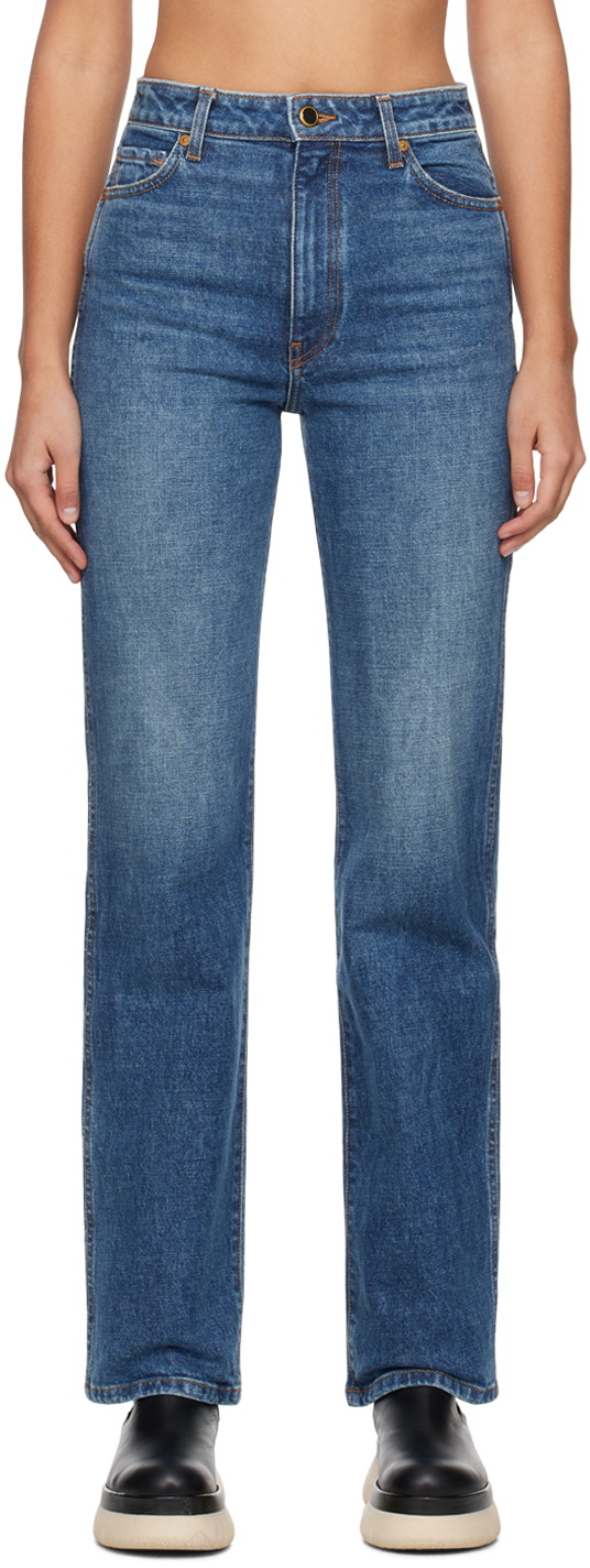 KHAITE Indigo 'The Danielle' Jeans Khaite