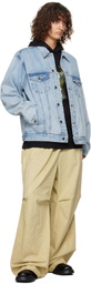 We11done Blue Monster Pony Denim Jacket