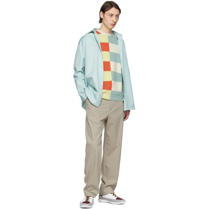 Sunnei Orange and Blue Multicolor Knit T-Shirt Sunnei Sunnei Orange and Blue Multicolor Knit T-Shirt Sunnei