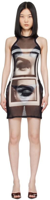 Photo: Jean Paul Gaultier Black 'The Eyes And Lips' Minidress